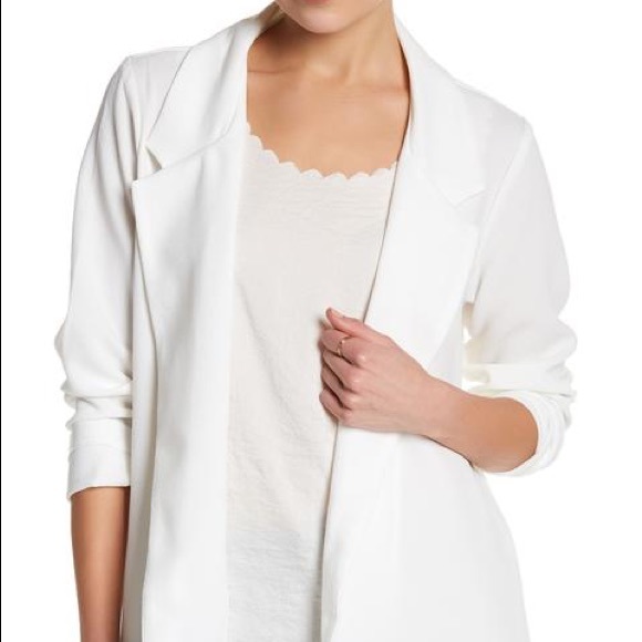 Lush Crepe Novak Blazer in White Size XS NWOT Lightweight Bride Vacation Summer - Picture 4 of 12